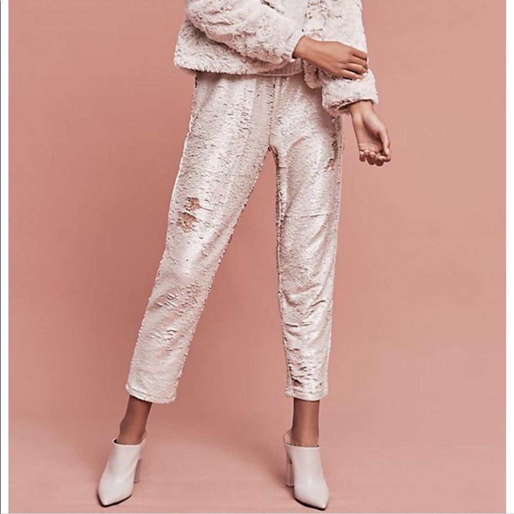 Anthropologie Hei Hei Sequin Joggers